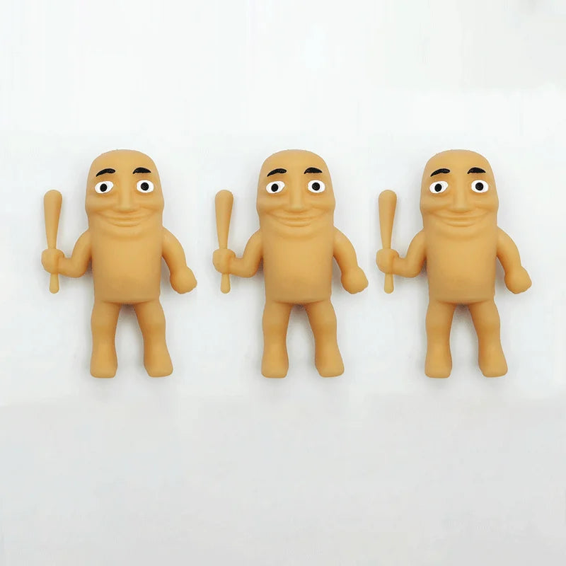Novelty Tungtungtung Sahar Squeeze Toys Collectible Viral Brainrot Fidget Toy Wooden Stick Man Model Anti Stress Reliever Toys