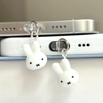 Kawaii Mify Rabbit Mobile Phone Charging Port Dust Plug Ornament Type-C Universal Plug Charm Cartoon Mobile Phone Decor Gifts