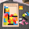 Wooden Blocks Puzzle Brain Teasers Toy Tangram Jigsaw Intelligence Colorful 3D Russian Blocks Montessori Educational