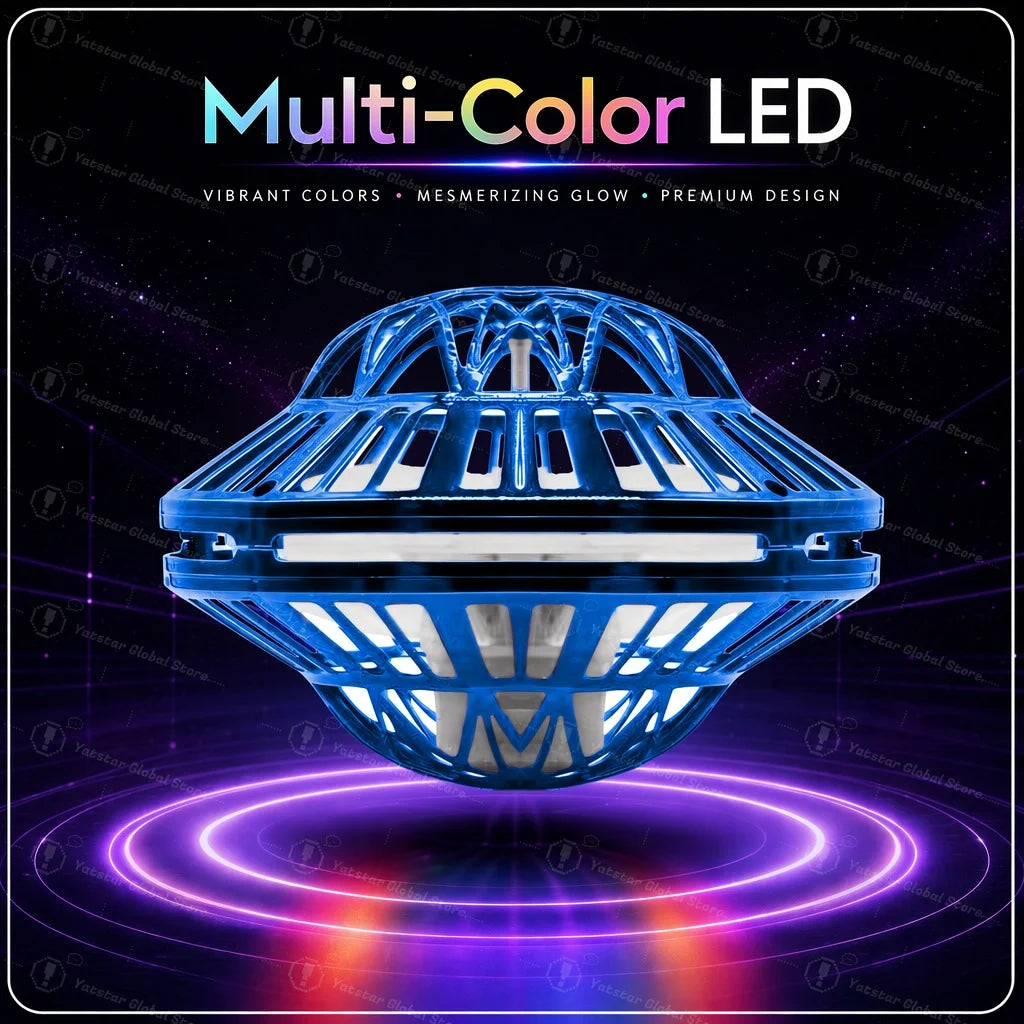 Magic Flying Ball Boomerang LED Lights Hover Drone Flying Orb Spinner 360°Rotating Fidget Luminous Toy for Teens Adults Gift Fun