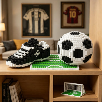 Football Building Blocks Set Sports Theme Educational Assembly Toys Creative Home Office Decor Perfect Gift for Sports Fans Boys