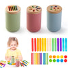 Montessori Silicone Toys Color Sorting Fine Motor Toys Shape Matching Sensory Toys Early Educational Puzzle Toys for Toddlers