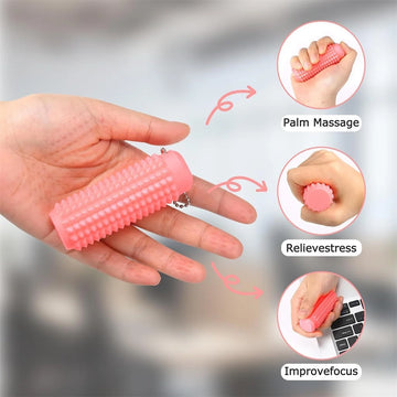 Pain Stim Fidget Toys Reduce Stress Roller for Adults Spiky Fidget Keychain for Anxiety Sensory Toys Novelty Gifts for Friends
