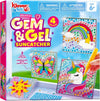JOYFY 4PCS Window Art 2-in-1 Gems and Gels Suncatcher Diamond and Gels Arts & Crafts Toys for Kids Christmas Birthday Gifts