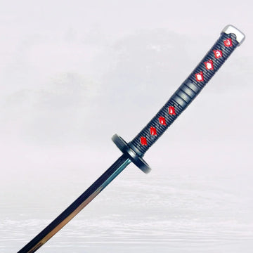 9.3inch Demon Slayer Kamado Tanjirou Metal Katana Sword Ninja Knife Original Japanese Katana Sabre Cosplay Accessories Prop Toy