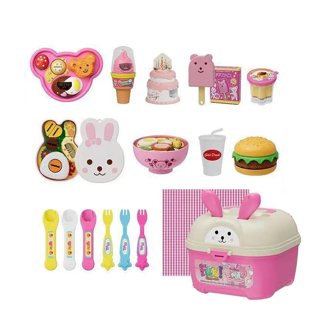 New 8PCS/Set Simulation Food Feeding Toys with Storage Box - Sweet Rice Ball Pudding Feeding Toy Kids Role Play Early Education