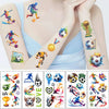 10Sheets Football Soccer Temporary Tattoos Makeup Body Stickers for Boys Sports Designs Fun Birthday Party Decorations