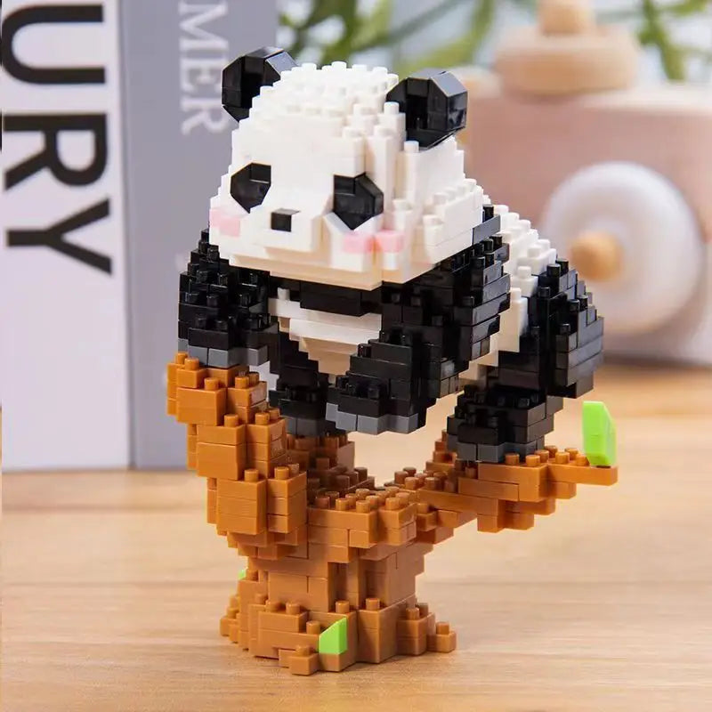 Creative DIY Assemable Animal Cute MINI Chinese Style Animal Panda Building Block Educational Boy Toys For Children Model Bricks
