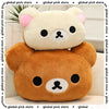 Cute Rilakkuma Big Head Plush Pillow Large Size Soft Stuffed Toy Cushion Bedroom Sofa Decor Unisex Birthday Gift For Adult
