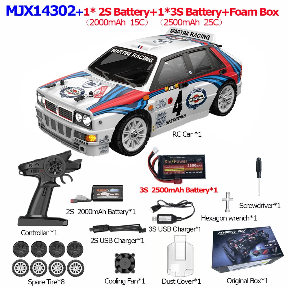 HYPER GO RC MJX 14304 14303 14302 High Speed Drift Car With Gyroscope - Electric Toy for Kids Volkswagen Racing Gift