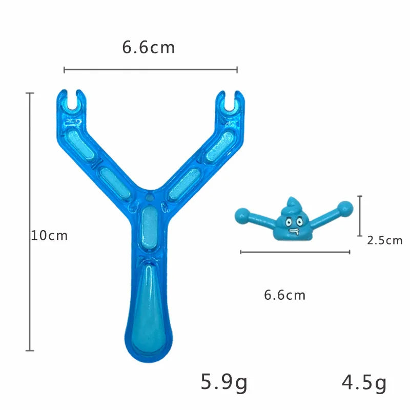 5PCS Funny Shooting Slingshot Prank Fake Poop Poo Game Antistress Children's Day Decompression Toy Kids Birthday Party Gift