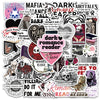 50PCS Dark Romance Reader Stickers in Cartoon Glass Balls DIY Phone Cases Laptop Water Cups Computer Toy Stickers