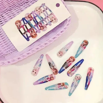 Random 5/10pcs Hair Clip Cute Digital Printed minimalist Hair Decoration party supplies Birthday Gifts