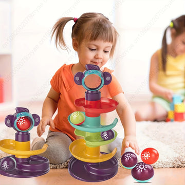 A Fun And Educational Ball Track Tower, a Rolling Ball Early Learning Toy, Spinning Balls,Great Gifts for Holidays And Birthdays
