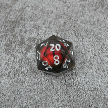 Smaug's Eye | 7 Piece Moving Eye DnD Dice Set | Acrylic RPG Gaming Dice