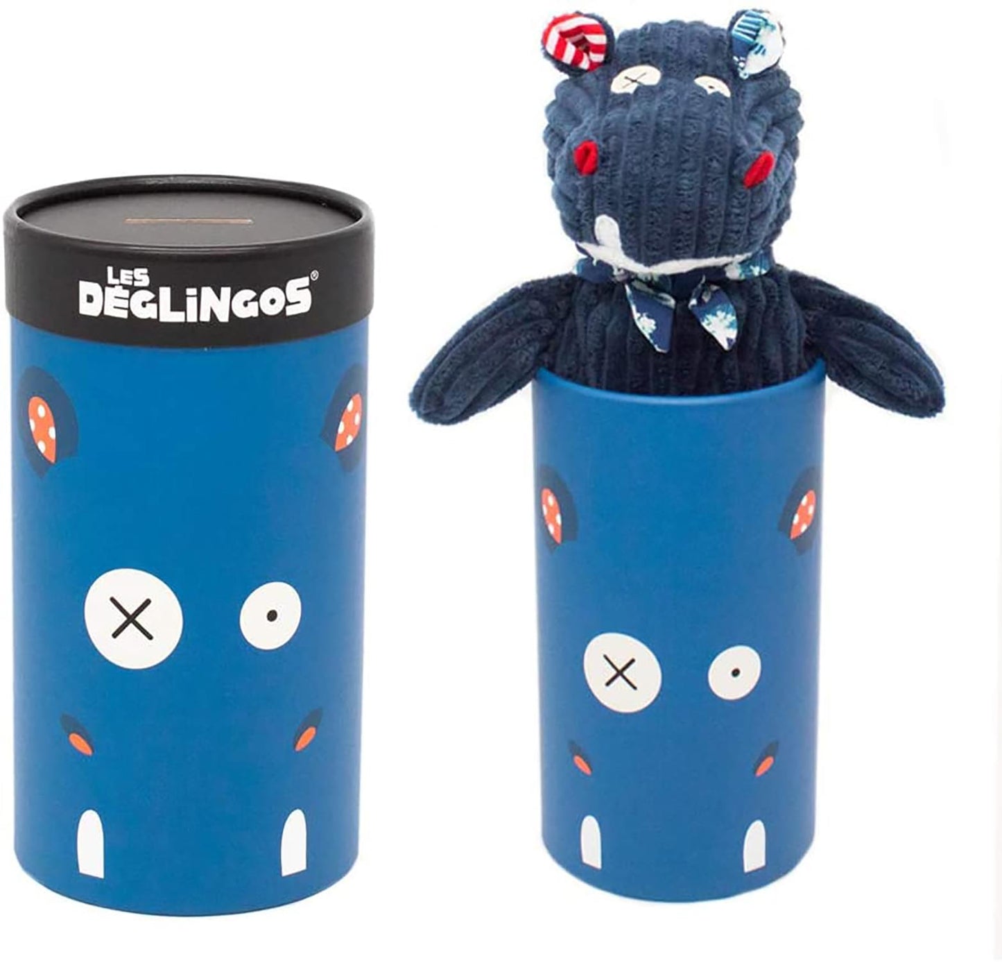 Les Deglingos Big Simply Plush Animal In Tube | Hippos The Hippo