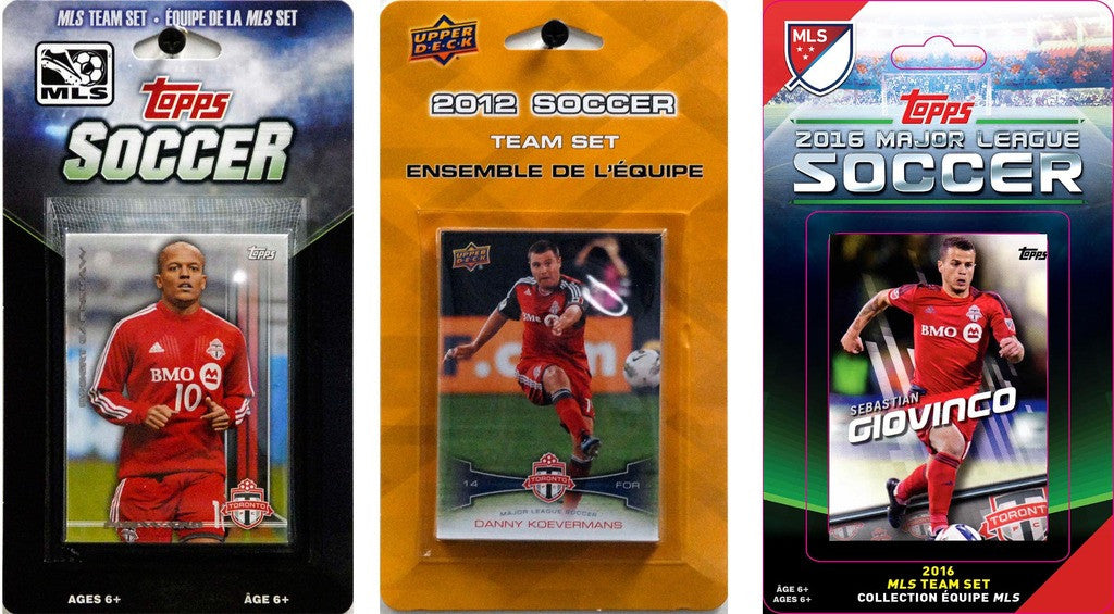 MLS Toronto FC 3 Different Licensed Trading Card Team Sets