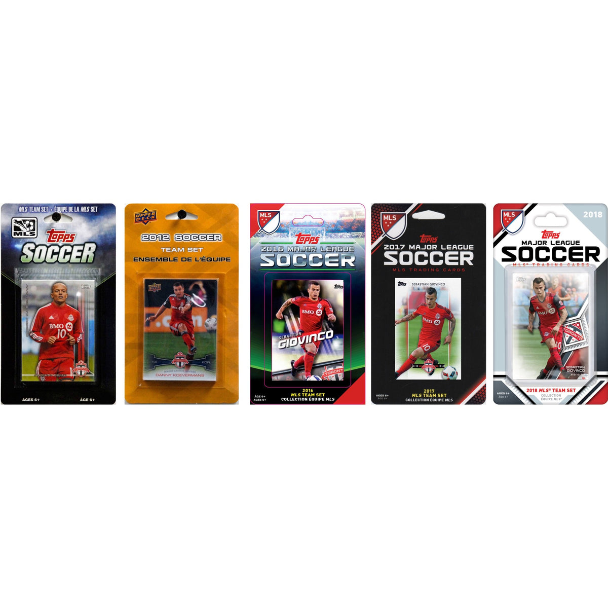 MLS Toronto FC 5 Different Licensed Trading Card Team Sets