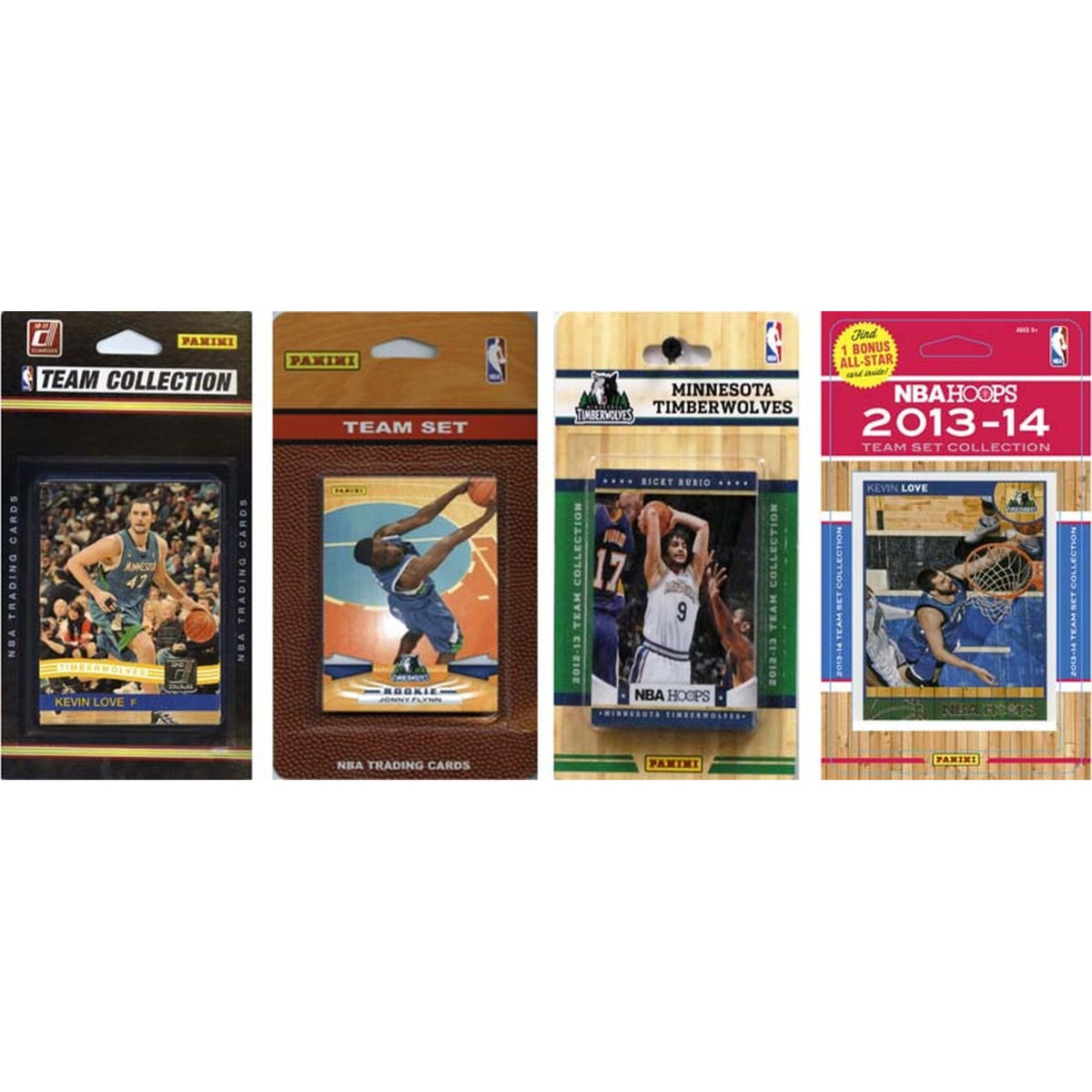 NBA Minnesota Timberwolves 4 Different Licensed Trading Card Team Sets