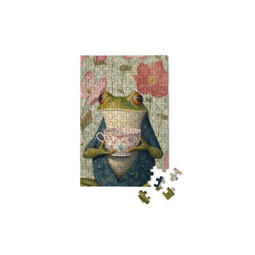 Tea Time Frog 150 Piece Mini Jigsaw Puzzle Micro Puzzles