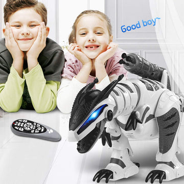 The DinoRover is Your Ultimate Interactive T-Rex Pal! - Remote Control Robot Dinosaur for Kids with Roaring Fun!