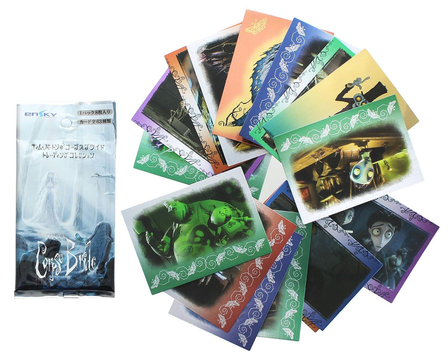 Corpse Bride Japanese Trading Card Pack - 8 Cards