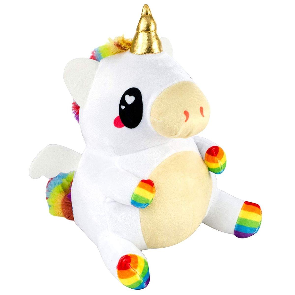 Glitter Galaxy 12-Inch Rainbow White Unicow Collectible Plush