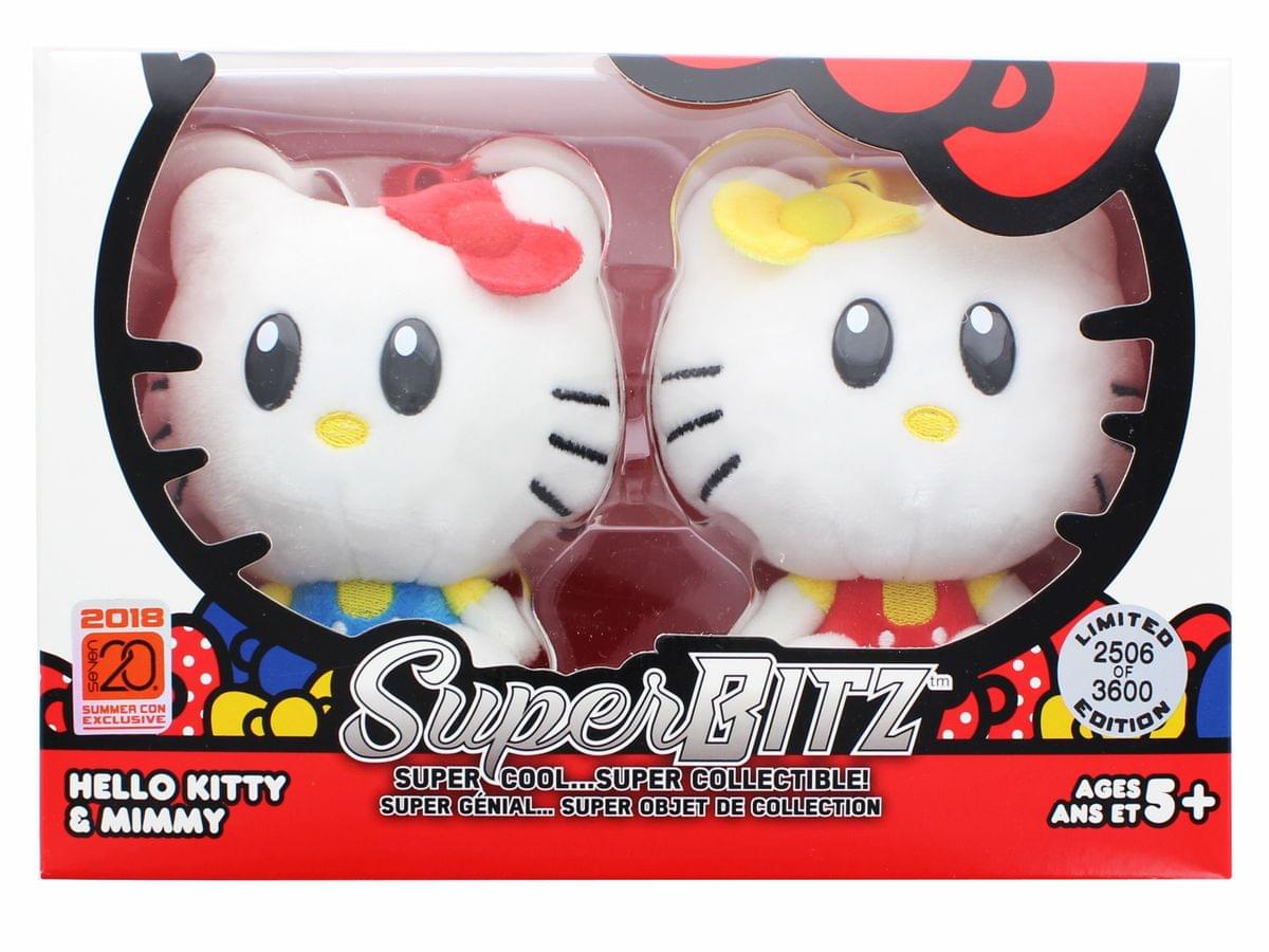 Hello Kitty Superbitz 4'' Plush Twin Sisters 2-Pack - Hello Kitty & Mimmy