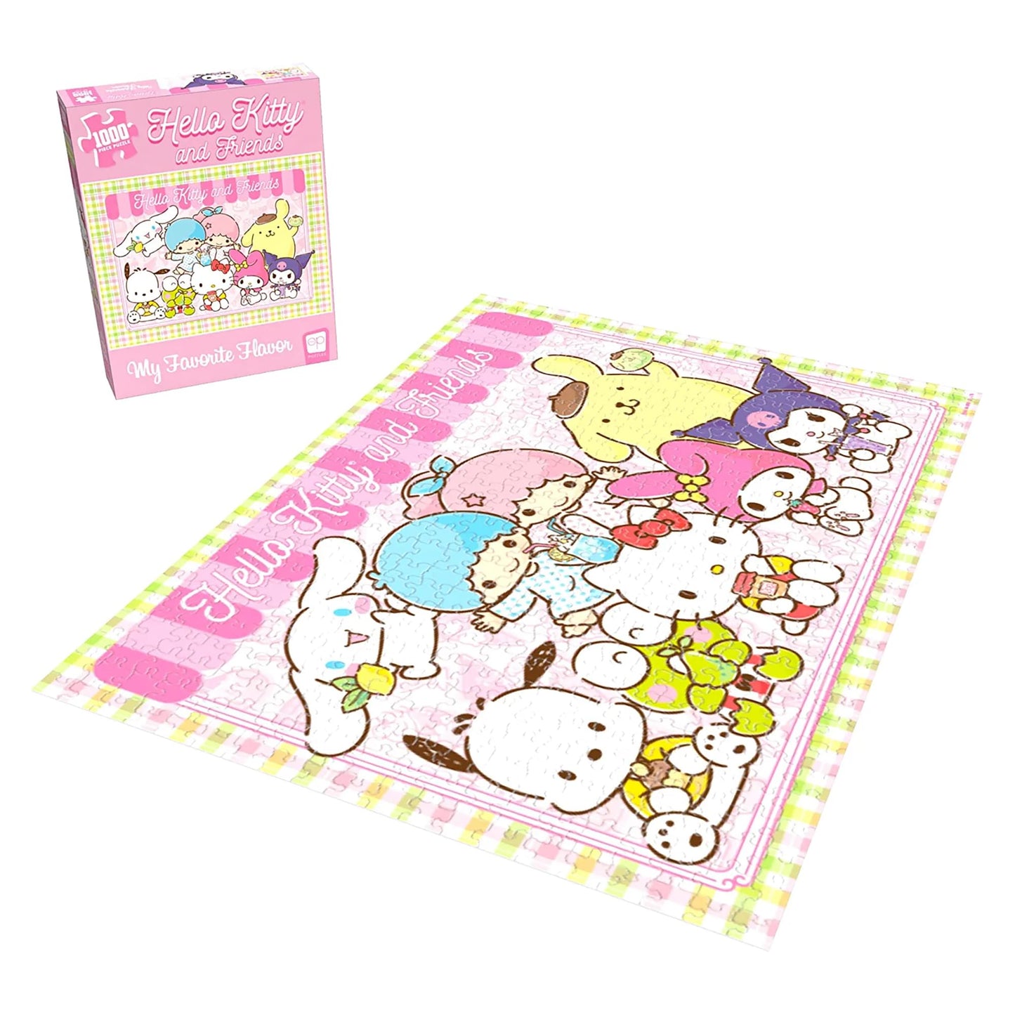 Hello Kitty® And Friends My Favorite Flavor 1000 Piece Jigsaw Puzzle | Collectible Puzzle Artwork Featuring Hello Kitty, Cinnamoroll, Keroppi | Officially-Licensed Hello Kitty Puzzle & Merchandise