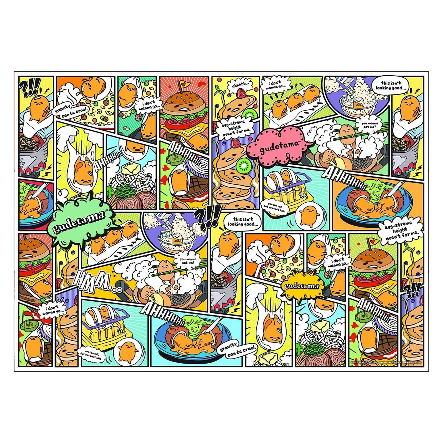 Gudetama “Amazing Egg-Ventures” 1000 Piece Jigsaw Puzzle | Collectible Anime Puzzle Artwork Featuring A Collage Of Sanrio’S Gudetama | Officially-Licensed Gudetama Puzzle & Merchandise