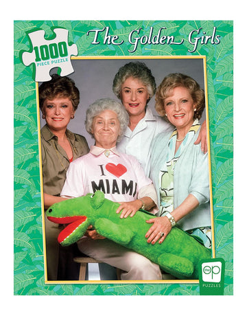 Usaopoly The Golden Girls I Heart Miami 1000 Piece Jigsaw Puzzle | Officially Licensed Golden Girls Merchandise | Collectible Puzzle Featuring Blanche, Dorothy, Sophia, And Rose