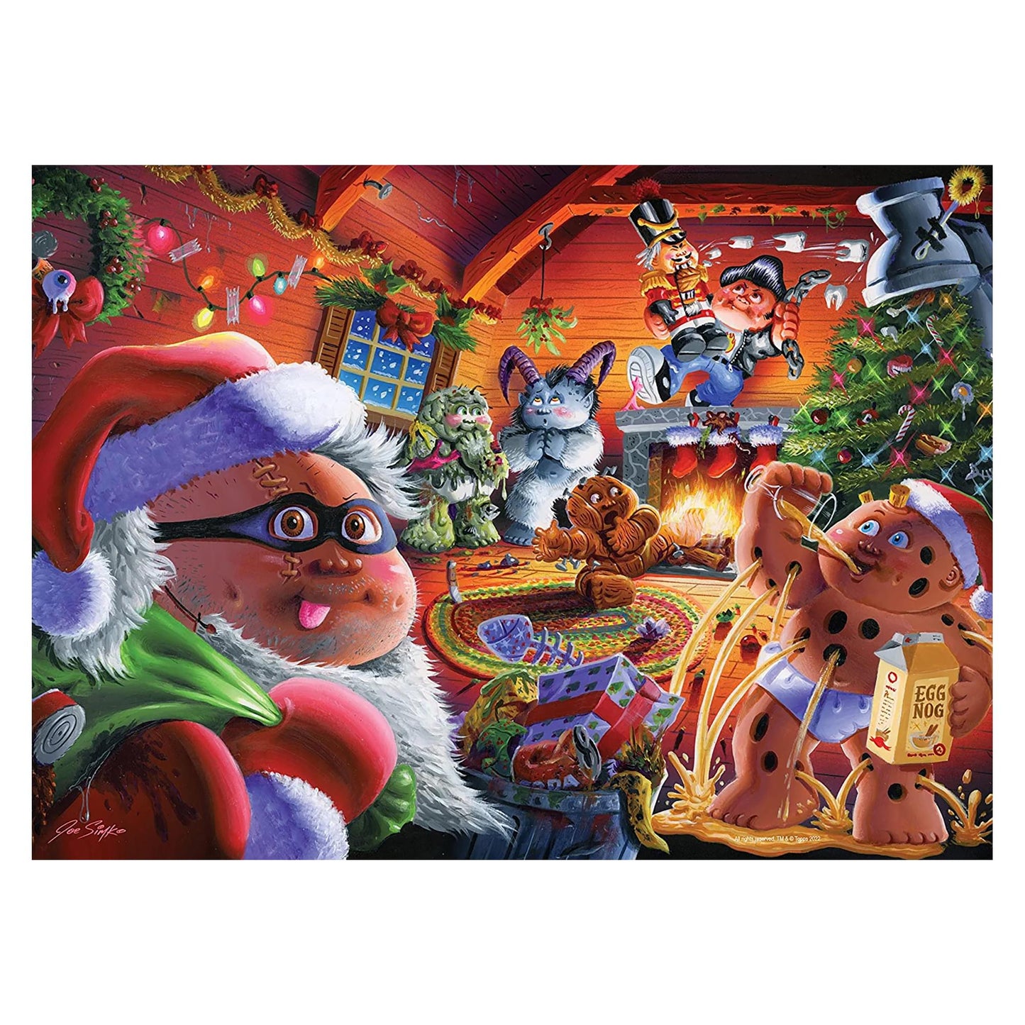 Garbage Pail Kids “Wreck The Halls” 1000 Piece Jigsaw Puzzle | Collectible Puzzle Artwork Featuring Original Gpk - Chris Mess, Drippy Dan, And More | Officially-Licensed Gpk Puzzle & Merchandise