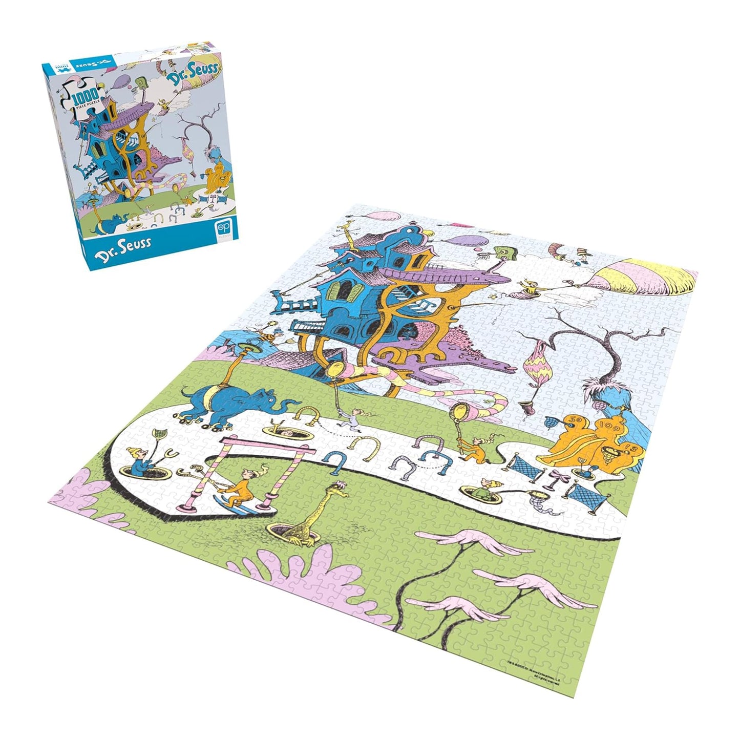 Dr. Seuss “Oh, The Places You'Ll Go” 1000 Piece Jigsaw Puzzle | Collectible Puzzle Featuring Book Cover Artwork | Officially-Licensed Dr. Seuss Puzzle & Merchandise