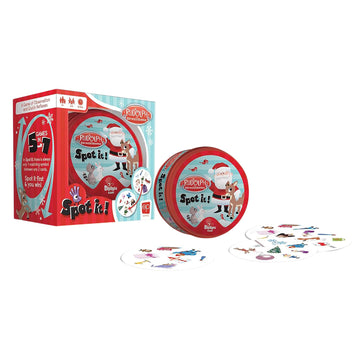 Usaopoly Spot It! Rudolph | Fun Card Game For Kids And Adults | Featuring Rudolph, Santa Claus, Yukon Cornelius, Bumbles And More | Licensed Rudolph The Red Nosed Reindeer Game