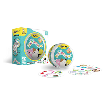 Spot It! Squishmallows | Fun Card Game For Kids And Adults | Featuring Mila The Elephant Or Cailey The Pink Crab And More | Licensed Squishmallows Game