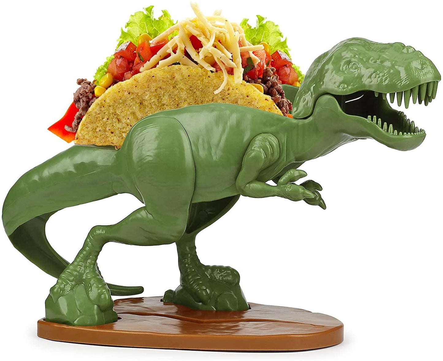 Tacosaurus Rex Sculpted Dinosaur Taco & Snack Holder