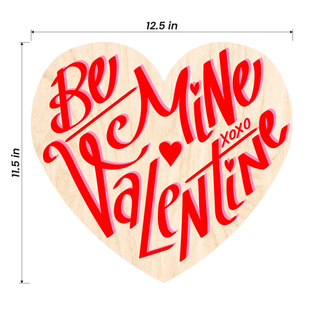 Heart Shaped Valentine's Day Solid Maple Wood Serving Board Platter - 12.5" x 11.5" | Made in the USA ๐บ๐ธ