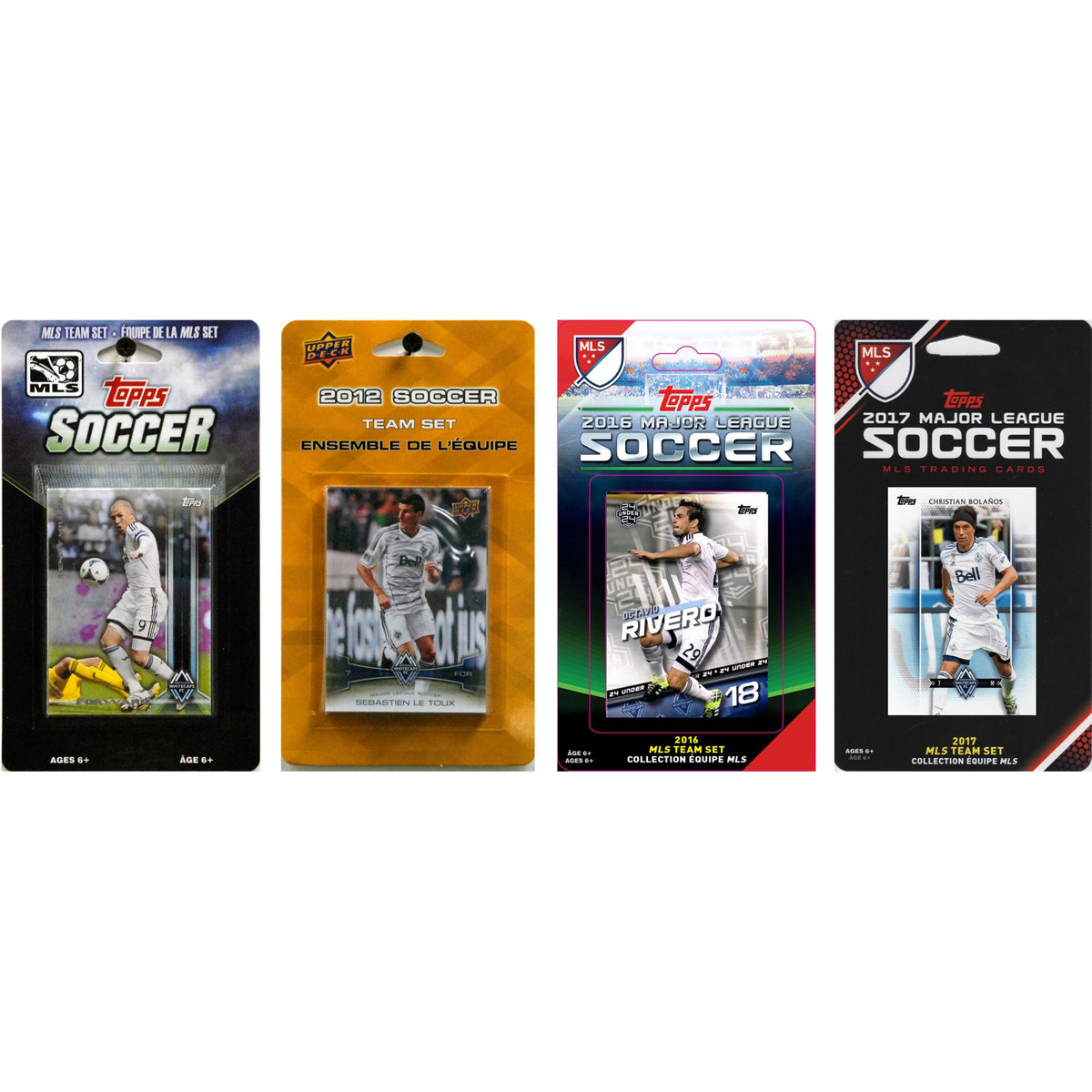 MLS Vancouver Whitecaps 4 Different Licensed Trading Card Team Sets