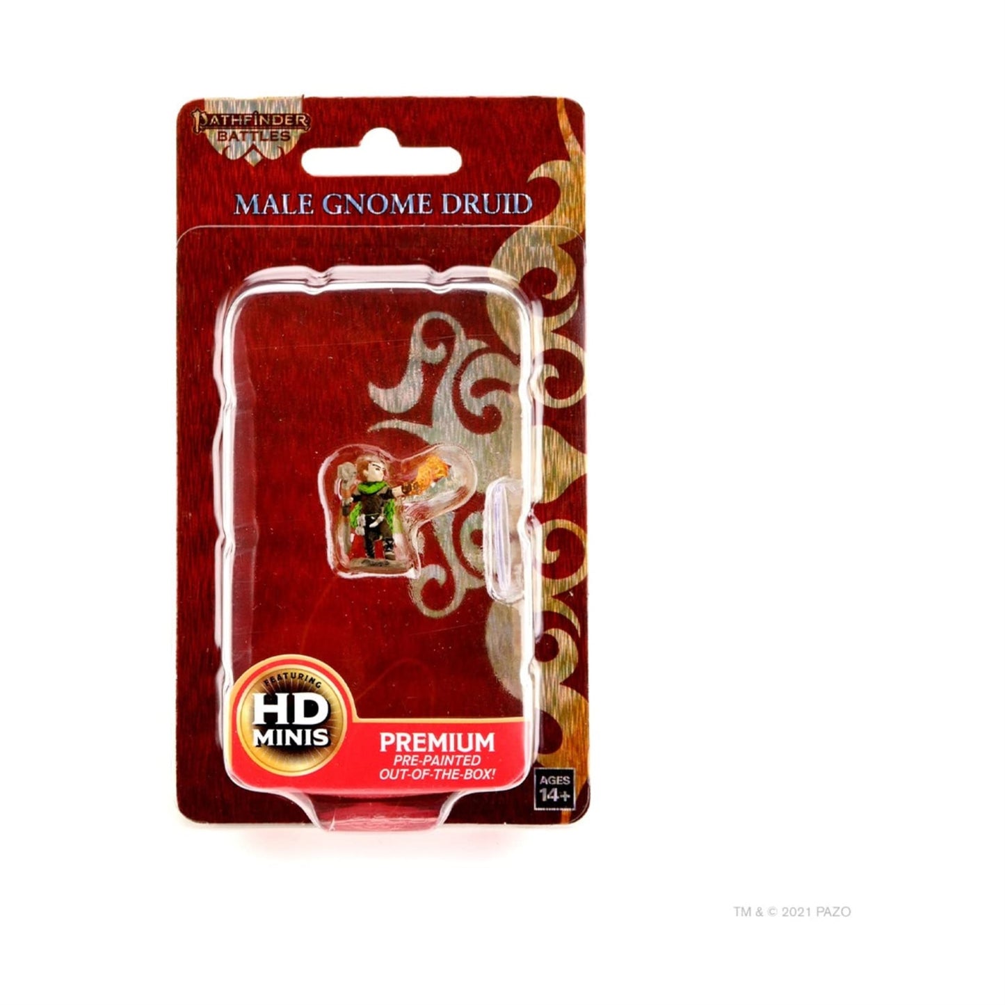 Pathfinder Battles: Premium Painted Figure - Male Gnome Druid