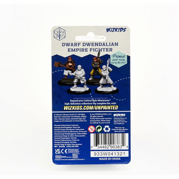 Critical Role Unpainted Miniatures: W1 Dwarf Dwendalian Empire Fighter Female