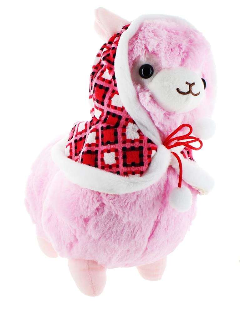 Llama With Hood 12'' Plush, Pink