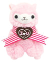 Llama Sweet Heart Alpaca 4.5'' Plush Key Chain Pink