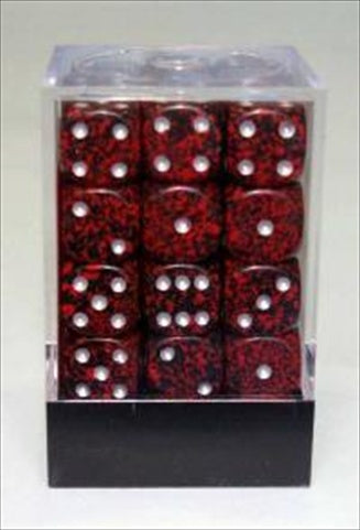 chessex Manufacturing 25944 Silver Volcano Speckled - 6 Sided 12 mm Dice Set Of 36