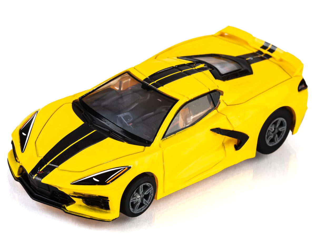 AFX Corvette C8 Stingray Accelerate Yellow HO Scale Slot Car – 22013