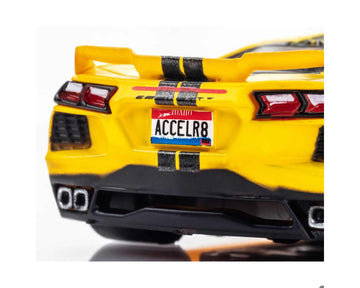 AFX Corvette C8 HO Slot Car (Accelerate Yellow) (LWB) (Mega G+) 22013