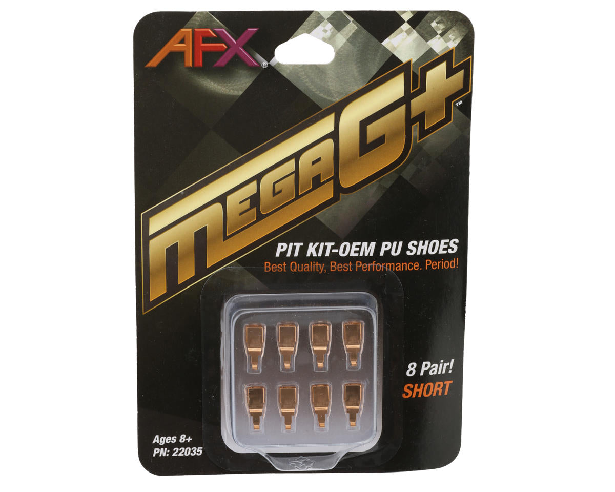 AFX Mega G+ Short Wheelbase Pick-Up Shoes Pit Kit – 8 Pack – 22035
