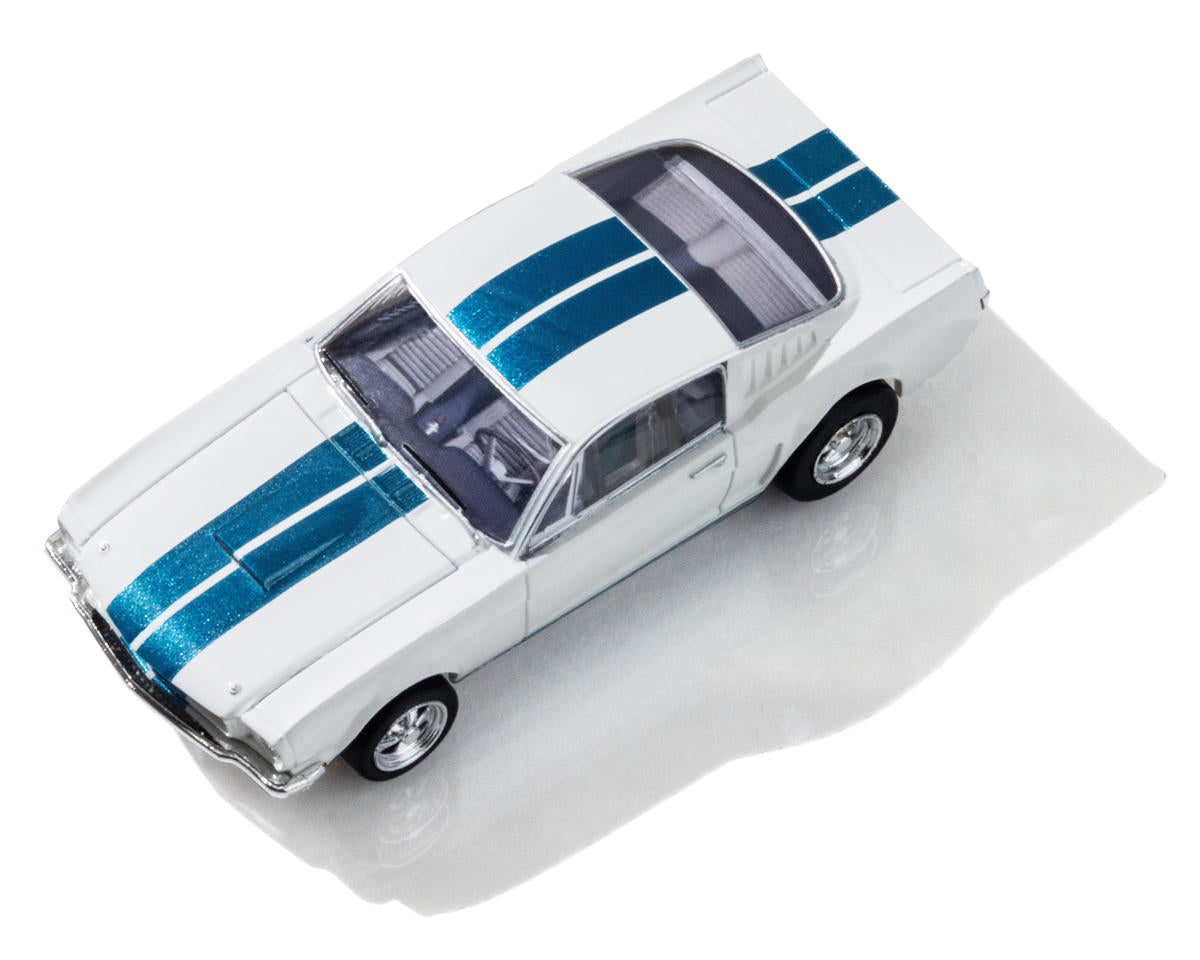 AFX 1965 Shelby Mustang GT350 White HO Scale Slot Car – 22068