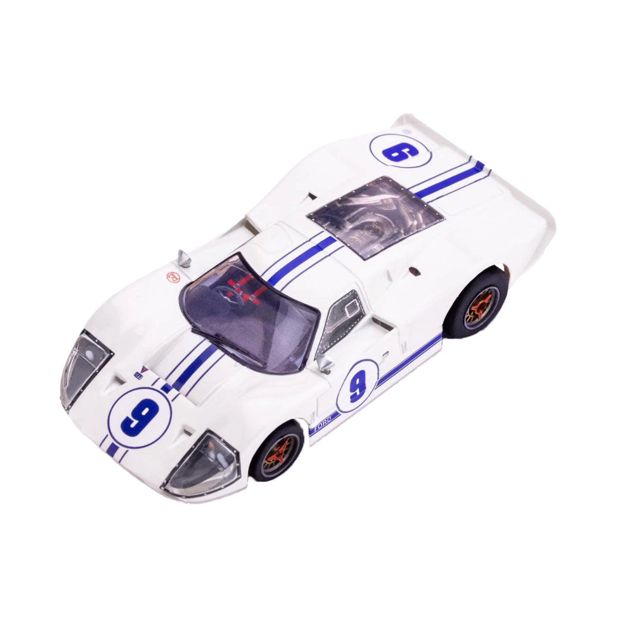 AFX Ford GT40 Mark IV #9 White HO Scale Slot Car – 22078