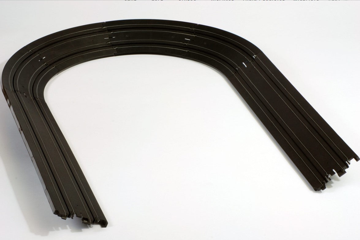 AFX 9-Inch Radius Banked Curve Track Set for HO Slot Cars – 70622