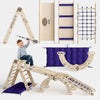 Apollo 5in1 Climbing Set: Pikler Triangle, Net, Arch, Slide Board, and Cushion for Little Astronauts